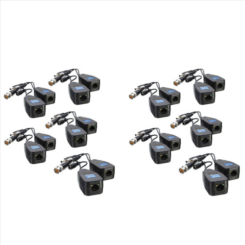 5 par CCTV koaxial BNC video strömbalanstransceiver
