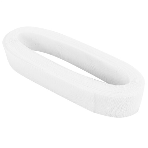 50mm 50Yards Flat Stiff Plain Mesh Braid For Sewing Accessories-White 1