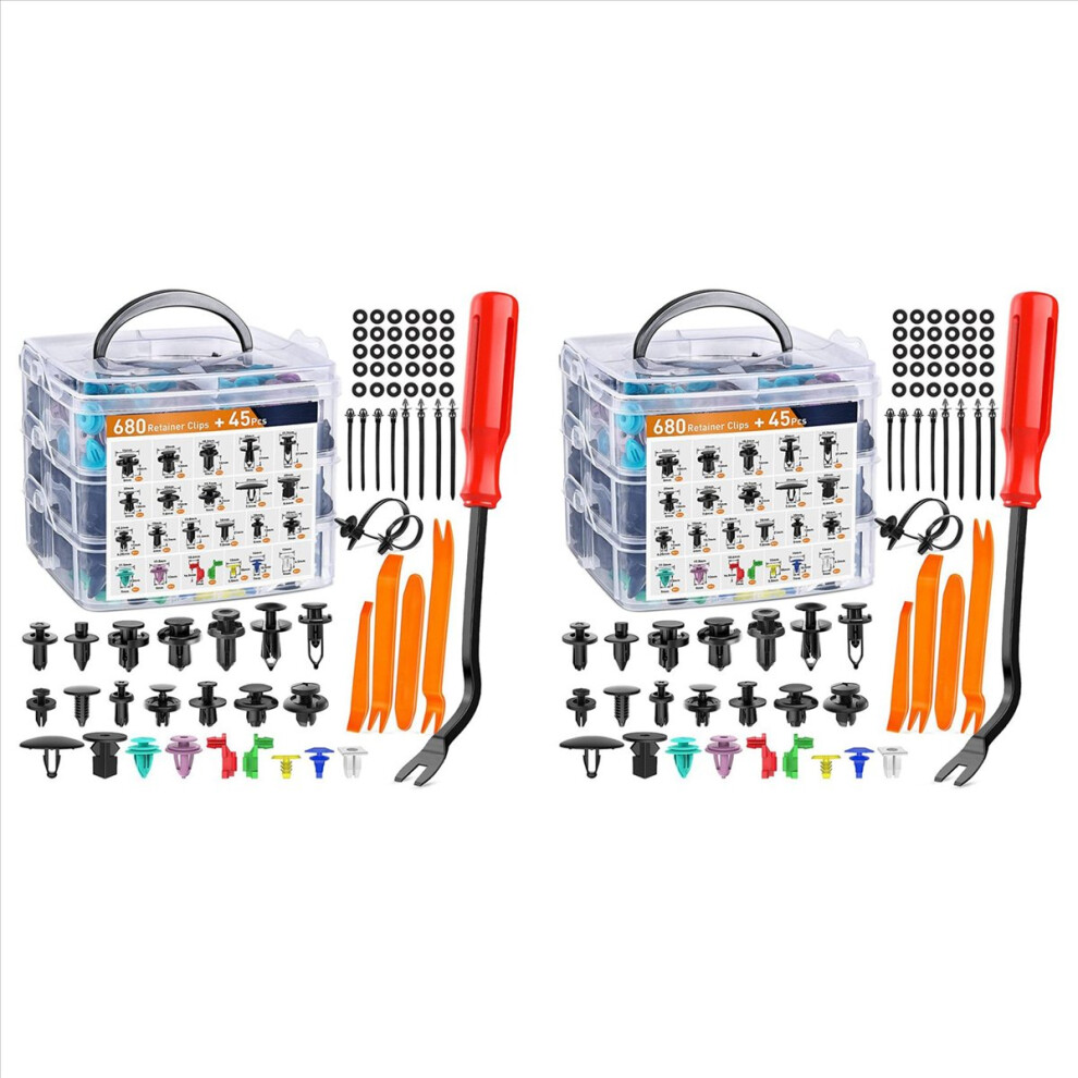 725Pcs Car Push Retainer Clips & Auto Fasteners Assortment 4853004685737