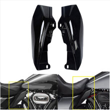 3X Deflettore aria per telaio centrale per moto, nero lucido