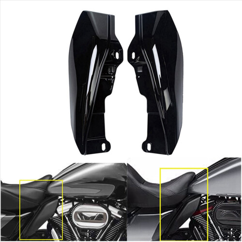 3X Motorrad Gloss Black Mid-Frame Air Deflektor Hitzeschild