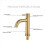 2X Brush Gold Single Cold Basin Faucet 304 Material Basin Mixer-A 5