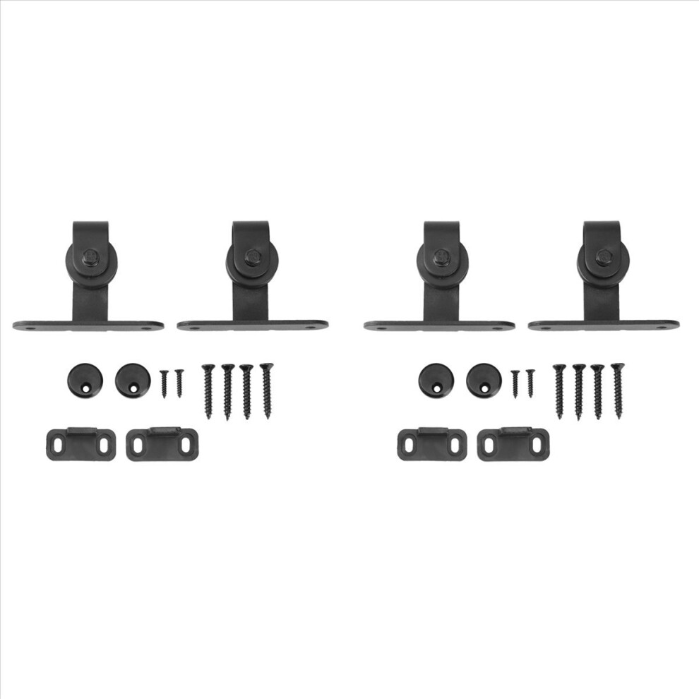 Sliding Barn Door Hardware Kits Top Mounted Closet Door Roller Rail-B 4853004692407