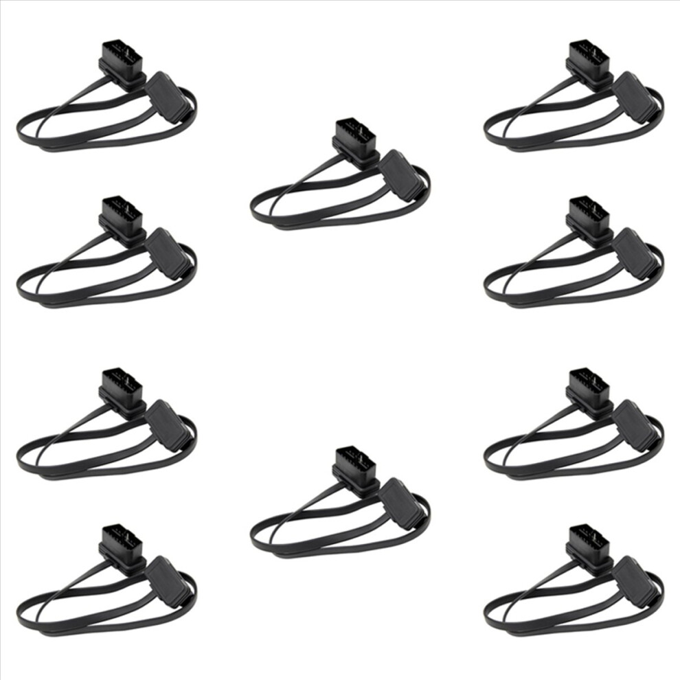 Car Elbow Obd2 16 Pin Male To Female Flat Diagnostic Extension Cable 4853004693671