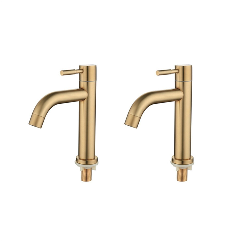 Nincs Márka 2X Brush Single Cold Basin Faucet 304 Material Basin Mixer-A Gold