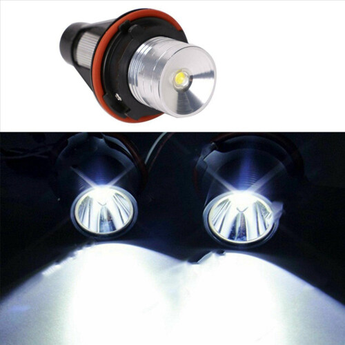 1 par de lâmpadas LED brancas tipo olho de anjo 8000K 1