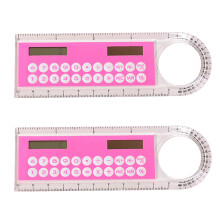 2Stk Multifunktionales 10Cm Lineal Mit Rechner, Tragbar Für Kinder