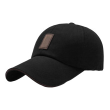 1Stk Schwarze Baseball Cap Herren Unisex Sportlich Klassisch Outdoor