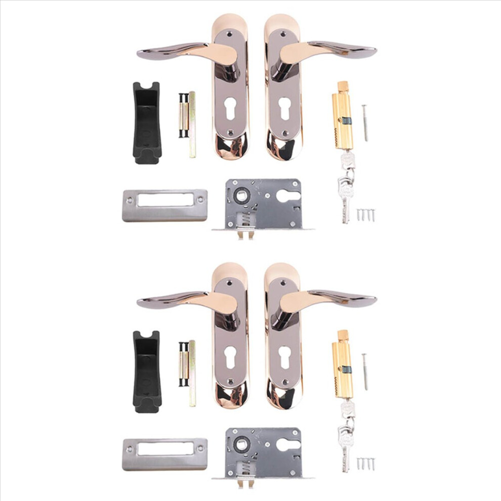 Indoor Household Door Handle For Home With Security Lock Key Set 4853004697341