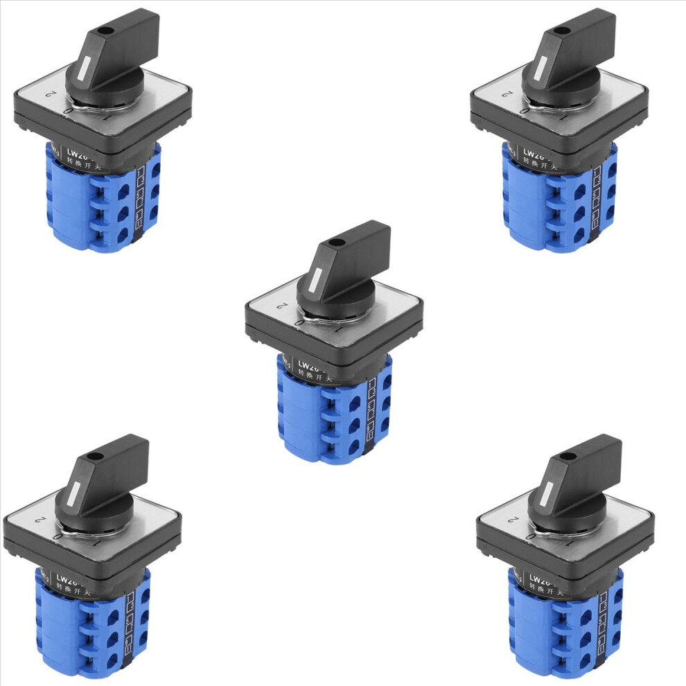 3 Positions On-Off-On Changeover Control Rotary Cam Switch 20A 4853004698546