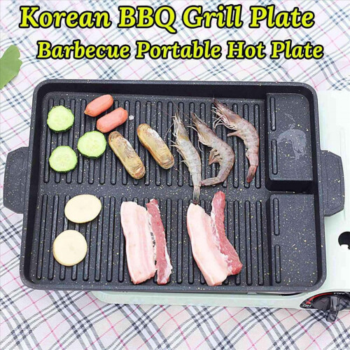 Φορητό τηγάνι BBQ Grill Pan Αντικολλητικό πιάτο ψησταριάς Δίσκος μπάρμπεκιου πάρτι 2