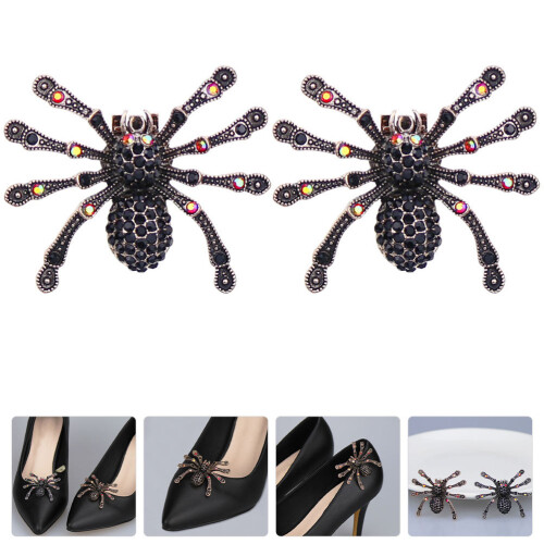 1Paire Clips Chaussures Noir Décoration Polyvalente 2