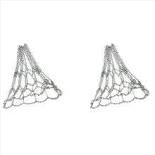 Rete da basket con catena in ferro 2X Sport per esterni, 12 anelli standard, argento
