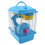 Gaiola para hamster, casa de campo com claraboia, camada dupla, azul 2