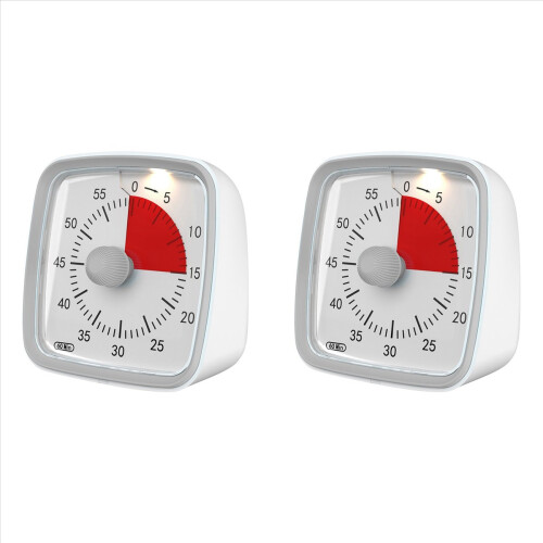 60-minutters timer, klasseværelsestimer, nedtællingstimer grå