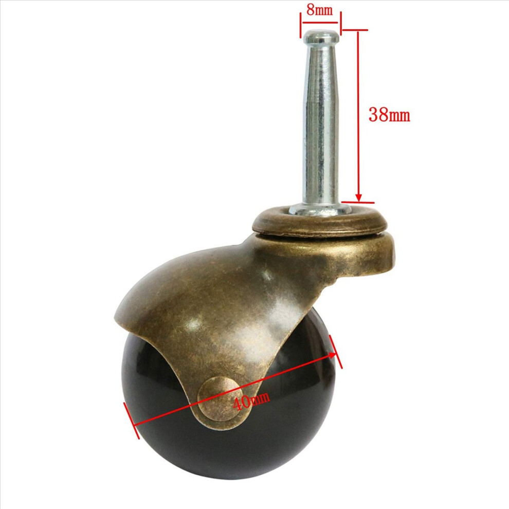 1.5Inch Ball Casters Wheels For Furniture Casters Set Of 4 4853004602796