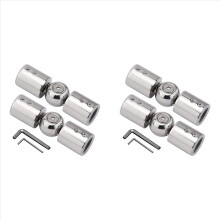 Conector de canto para hastes de cortina 2PCS (prata)
