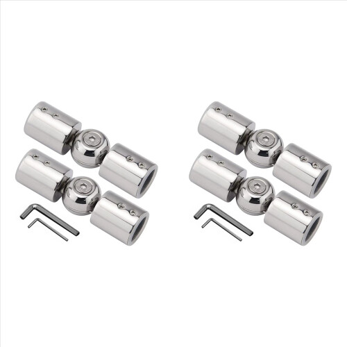 Conector de canto para hastes de cortina 2PCS (prata)
