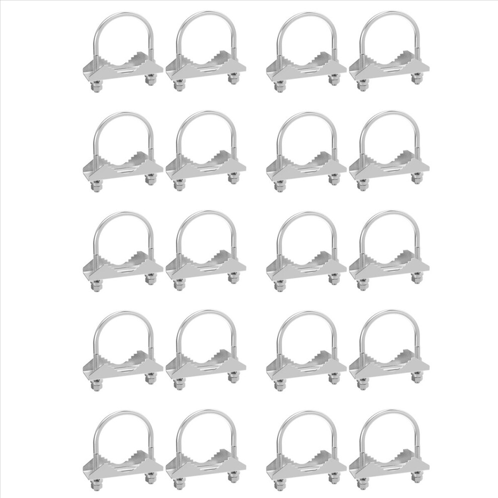 2 Pcs Antenna Mount Clamp U-Bolt Mounting Hardware Antenna Mast Clamp 4853004602147