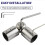 Conector de canto para hastes de cortina 2PCS (prata) 3