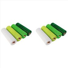 4 Roll . 's Day Poly Mesh Ribbon, Green White Edge Ribbon