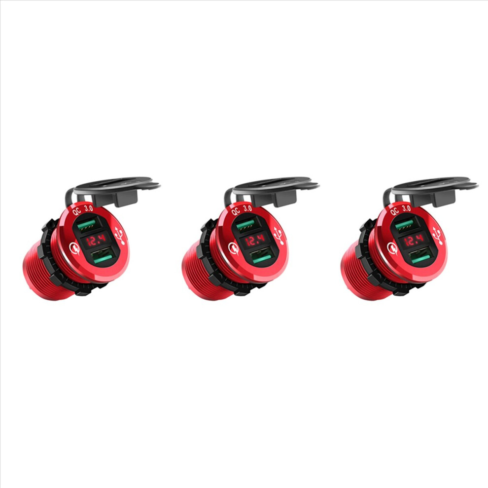 Quick Charge 3.0 Usb Charger Socket,12V/24V Dual Usb Car Power Outlet 4853004605025