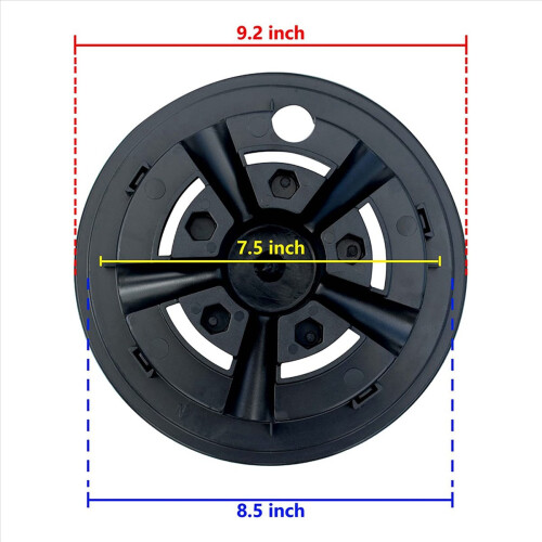 1 peça de capa de roda de carrinho de golfe de 8 polegadas com design de 5 raios 2