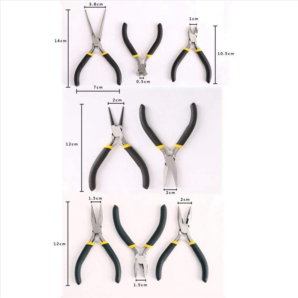 8Pcs Mini Pliers Set,Diagonal Nose Wire End Cutting Cutter Plier 4853004617158