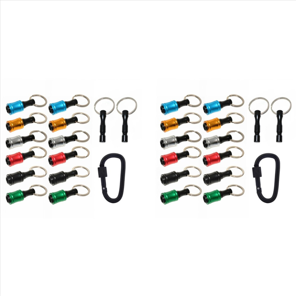 12Pieces Keychain Extension Bar Screwdriver Bit Holder Socket Adapter 4853004616342