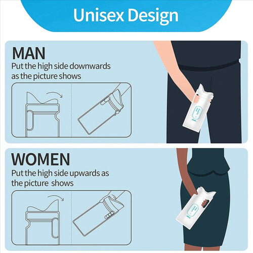 20 stk. engangs urinposer, 700 ml urinposer for menn, kvinner 1