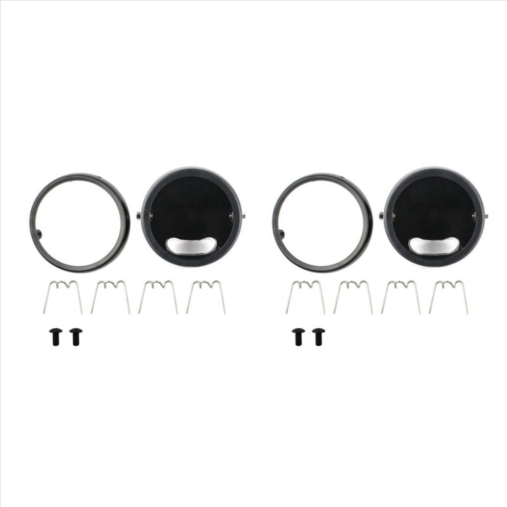 2X 5.75 Inch Motorcycle Headlights Housing For Motorcycle Black 4853004614973