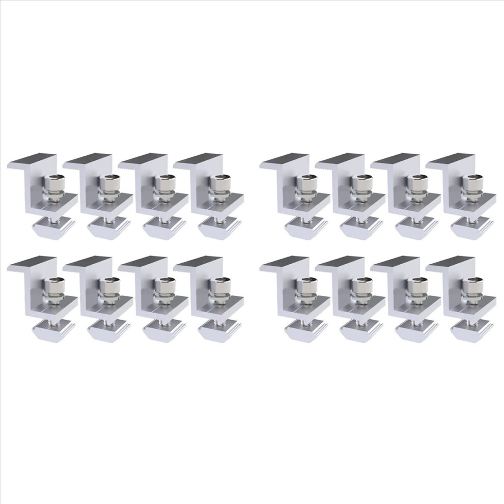 Pack Of 8 Solar Module Brackets, Solar Panel Holder, End Clamp,(35Mm) 4853004614676