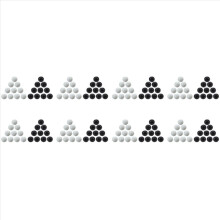 20 buc bile 16mm sticlă decor nuggets culoare jucărie negru alb