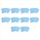 Lot de 360 rubans adhésifs doubles bleus pour perruques 4
