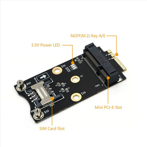 Adaptor Wifi M.2 Placă de rețea wireless Mini PCIE la M2 1