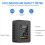 2X 5 in 1 Luchtkwaliteitsmonitor, USB oplaadbare CO2-detector Zwart 6