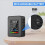 2X 5 in 1 Luchtkwaliteitsmonitor, USB oplaadbare CO2-detector Zwart 7
