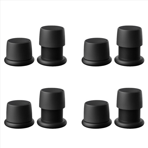 2X Elevadores de Cama Ajustáveis Móveis Sofá Mesa Sofá Elevador de Chão - Preto