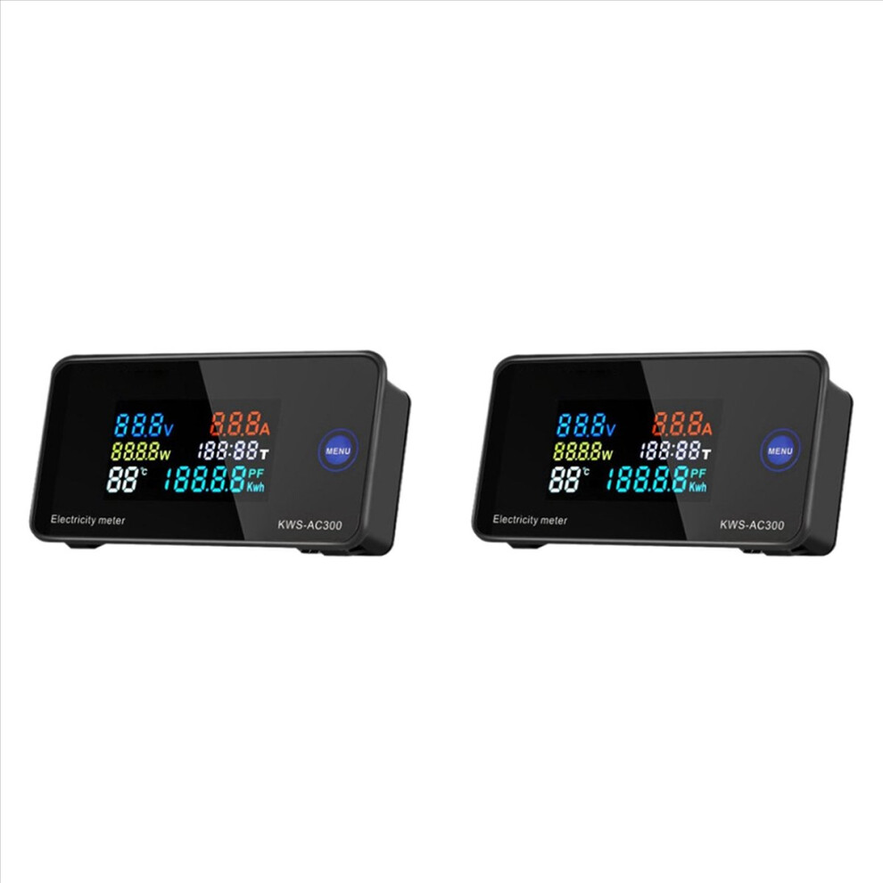 Ac 50-300V Voltmeter Ammeter Kws Powers Energy Meter Led Digital 4851216625527