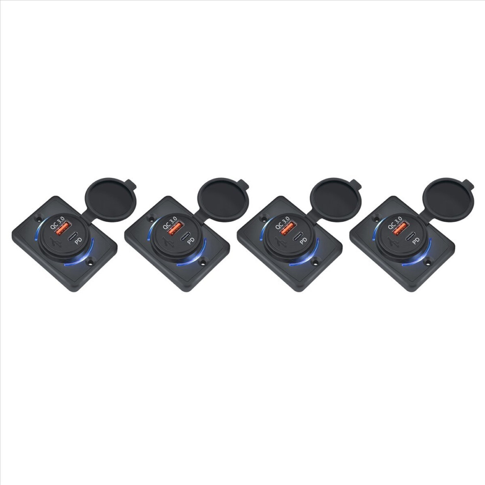 Car Charger Socket 18W And Qc 3.0 Usb For Car Boat Marine Rv Mobile 4851216631078