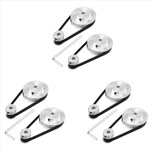 Kit de 2 roues synchrones 20 et 60 dents, alésage 5 mm, distribution en aluminium