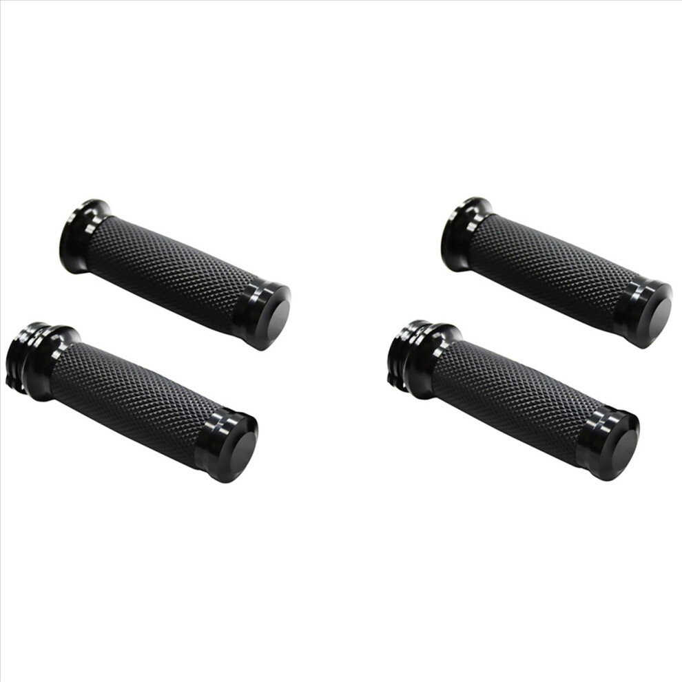 Universal 1In 25Mm Hand Grips Motorcycle Handle Bar Handlebar Black 4851216631511