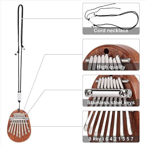 2 buc Kalimba Thumb Piano 8 taste Mini Thumb Piano deget pian mini 1
