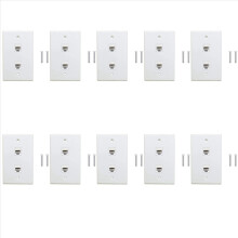 Placă de perete Ethernet cu 2 porturi, 1 buc., Cat6 femelă-femelă, mufă de perete RJ45