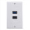 1x 2Port + USB 3.0 Hunstik til vægmontering med stikkontaktforlænger 4