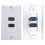 1x 2Port + USB 3.0 Hunstik til vægmontering med stikkontaktforlænger 3