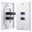 1x 2Port + USB 3.0 Hunstik til vægmontering med stikkontaktforlænger 2