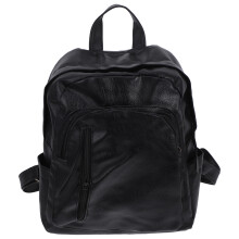 PU Leder Rucksack Damen Schwarz Großes Fassungsvermögen Mode