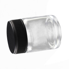 22cc airbrush glasflasche klar, ersatzflasche kunststoffdeckel