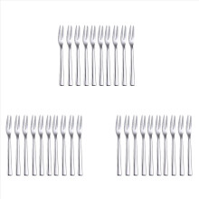 10Pcs 304 Stainless Steel Cocktail Dessert Fork Cake Fruit Forks Set